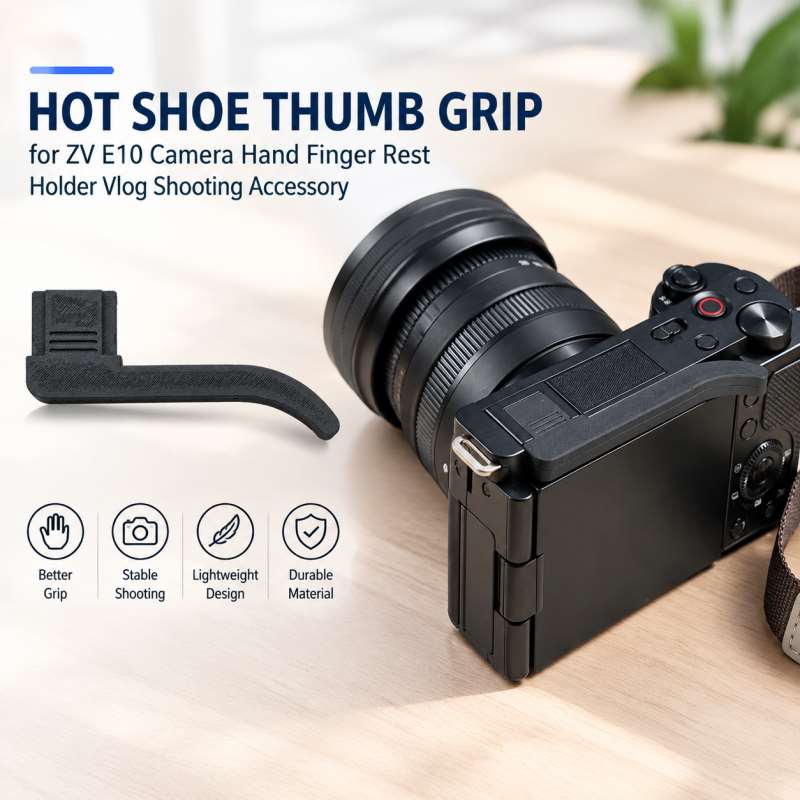 Hot Shoe Thumb Grip for ZV E10 - Sony Camera Zv-E10 ulasan dan harga