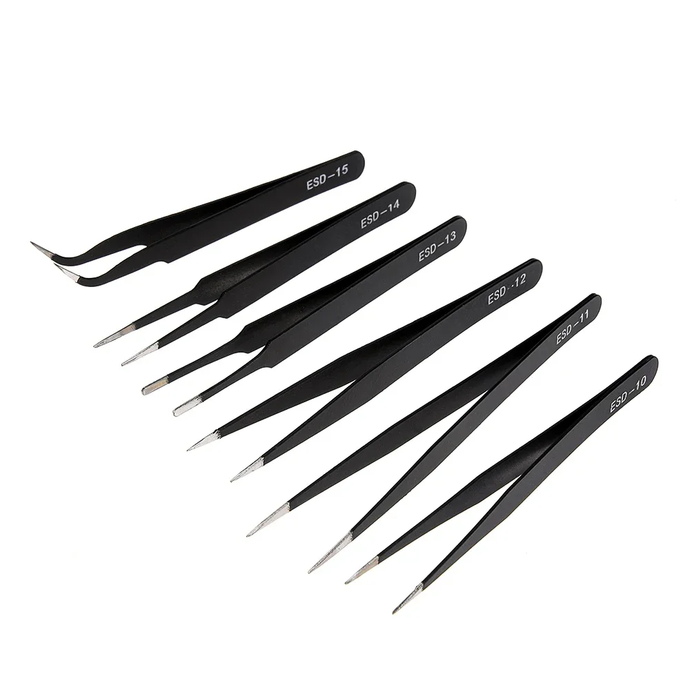 6pcs Precision Tweezers Set ES - Electronics Repair Tools ulasan dan harga